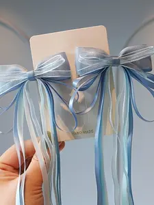 Bow Fringe Hair Clips, Braided Hair Rope Clip, Fashion Versatile Accessory, Perfect for Travel, Vacation, Birthday Party, Christmas, Halloween