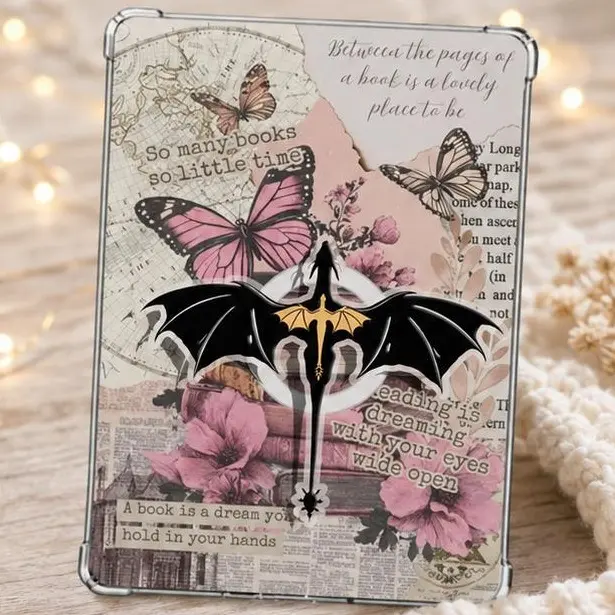 Fantasy Dragon Wings Phone Grip, 2D Acrylic Phone Stand Holder, Aesthetic Bookish Theme Phone Socket for Smartphone, Unique Accessory Gift