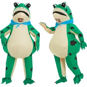Adult Inflatable Frog Costume for Halloween Christmas Masquerade Role Play Animal Enthusiast Menswear Clothes Xs120-140cm