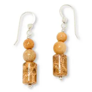 Mine Finds by Jay King Multicolor Fossilized Coral Bead Drop Earrings