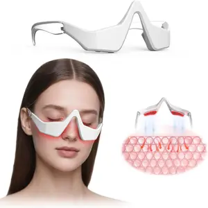 Under Eyes Red Light Therapy Massager Glasses, Revitaleyes Microcurrent Eye Face, Advanced Under-Eye Renewal Therapy Eye Massager For Removing Eye Wrinkles, Eye Fatigue And Removing Dark Circles Relax Eye Strain Glow Booster Facial, partner for eye cream