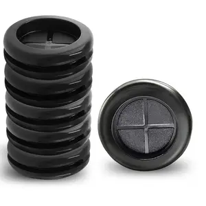 6 count 1" ID /16" Drill Hole Rubber Grommets, Firewall Hole Plug Wire Protection, Double-Sided Round Hole Grommet Kit (Black)