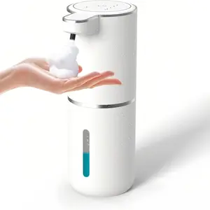 FEELSO Smart Foaming Soap Dispenser - Touchless Operation, Refillable, USB Rechargeable Electric Wall-Mounted, 4-Level Adjustable Leak-Proof Pump for Home, Bathroom, Kitchen Modern Soap Dispenser