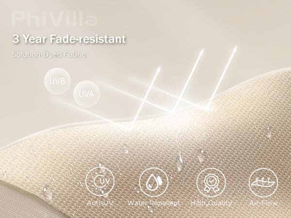 PHI VILLA 9ft X 12ft Cantilever Patio Umbrella with 360° Rotation, Heavy Duty Hydraulic Double Umbrella Windproof for Outdoor Use, Summer's Day