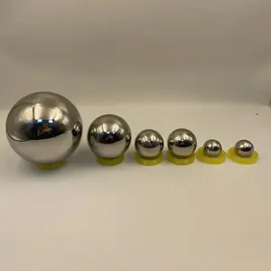 6pcs Stainless Steel Gazing Ball Set, 32-120mm Mirror Polished Hollow Reflective Spheres, Garden Ornament Floating Pond Balls
