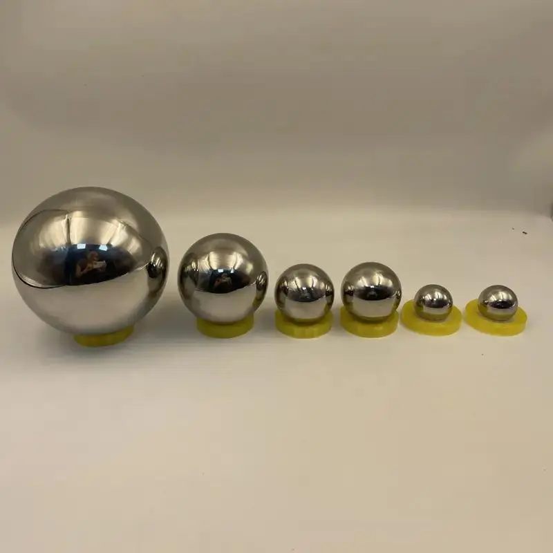 6pcs Stainless Steel Gazing Ball Set, 32-120mm Mirror Polished Hollow Reflective Spheres, Outdoor Garden Ornament Floating Pond Balls