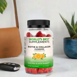 Biotin & Collagen Peptide Gummies | 60 Count Healthcare Dietary Supplement Vitamin Fitness Natural