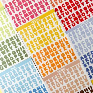 Colorful Alphabet Letters & Numbers Sticker Sheets