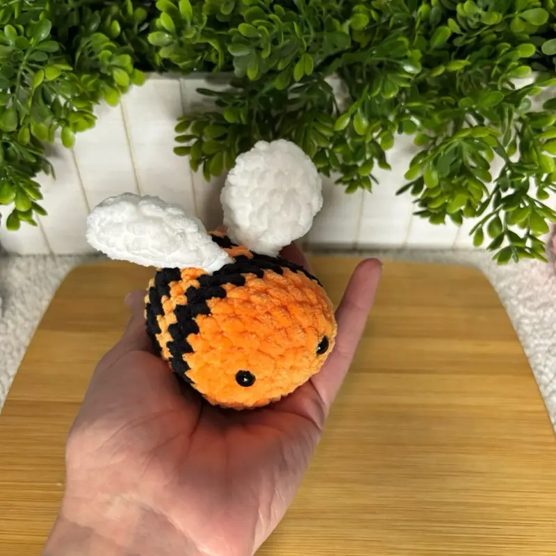Handmade Crochet Orange Bee