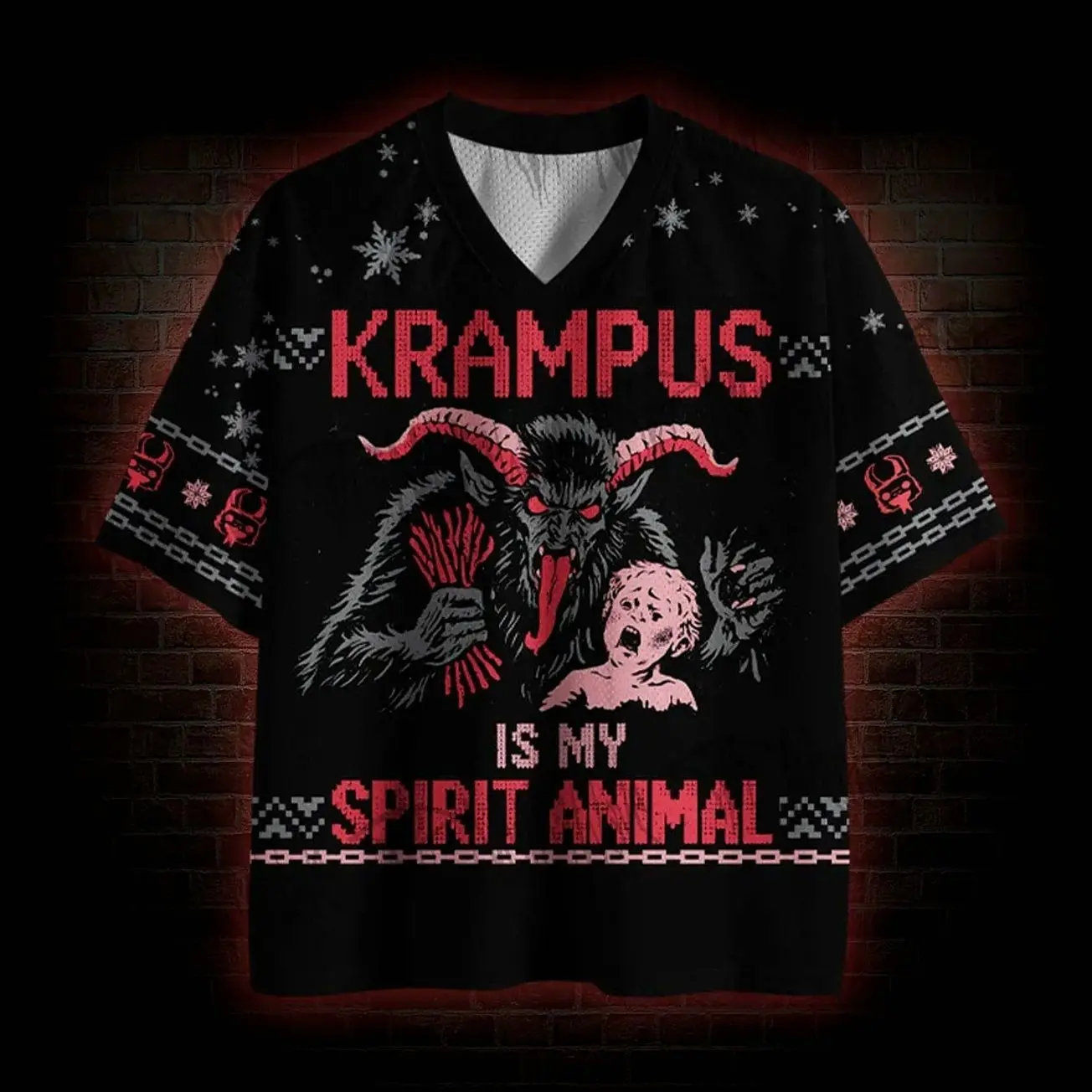 Krampus is My Spirit Animal Mesh Jersey LXL