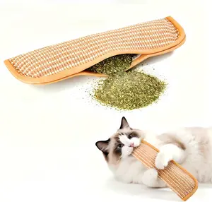 Catnip Kick Toy for Cats, Sisal Scratcher Pillow with 100% Natural Catnip, Interactive Chew Toy for Indoor Cats