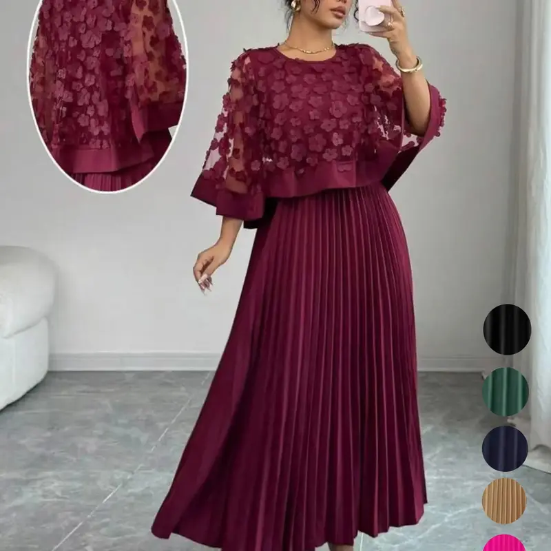 Plus Size Elegant Chic Ruched Long Solid Dress for Evening Wear, Lightweight and Sophisticated, Formal Wear, Dresses for Party, Womenswear