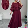 Plus Size Elegant Chic Ruched Long Solid Dress for Evening Wear, Lightweight and Sophisticated, Formal Wear, Dresses for Party, Womenswear