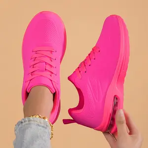 Women's Height-Increasing Athletic Shoes - Low-top, Lace-Up Design with Simple Solid White Color - Versatile Sneakers for Running Fitness and Walking