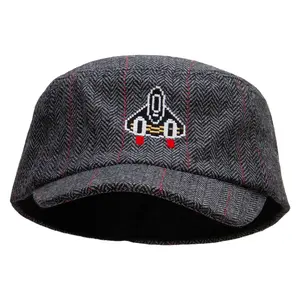 Pixel Rocket Ship Wool Fashion Fitted Engineer Cap