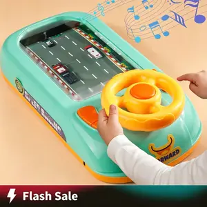 Racing Adventure Car Steering Wheel Toy for Kids Musical Driving Game Toddler Interactive Simulation Toy Educational Learning Toy Electric Guitar Fidget Toys Sensory Play