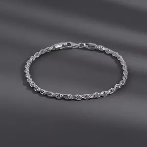 Cuban hip-hop twist chain hiphop trendy men's titanium thin bracelet men's non-fading hand jewelry chain
