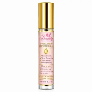 Beauty Essence Lash & Brow Growth Serum with Castor Oil & Vitamin E for Lash Growth, Brow Thickening, Nourishment, and Strengthening
