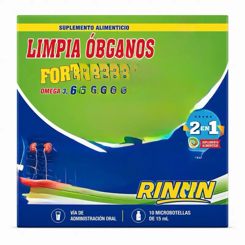 Limpia Órganos Forte Omega 3-6-9 Dietary Supplement | 10 Micro Bottles x 15 mL