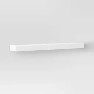 Threshold Modern Wood Wall Mounted Shelf Storage Decorative Floating White 36"