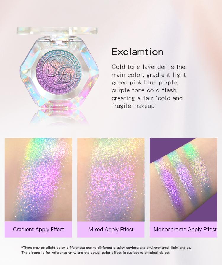 SHEENEFFECT Multichrome Eyeshadow Color-Shifting Gradient Trichrome Sheen Magical Radiant Makeup Cosmetic