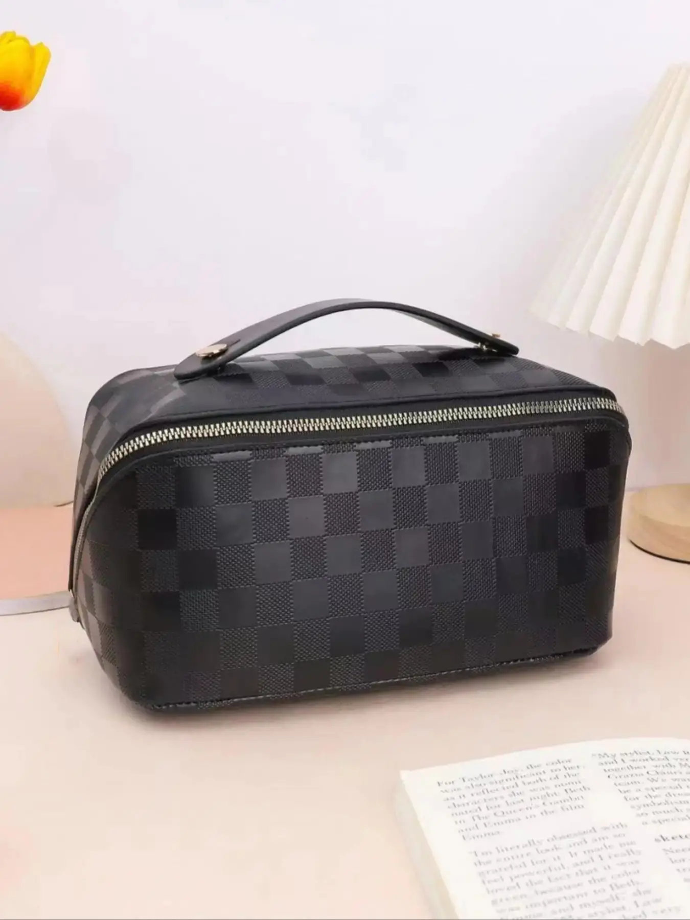 Solid Large Capacity Makeup Bag, Casual Matching Shoulder Bag for Women & Girls, Trendy Versatile High-quality Daily Commuting Bag, Girl Fashionable S