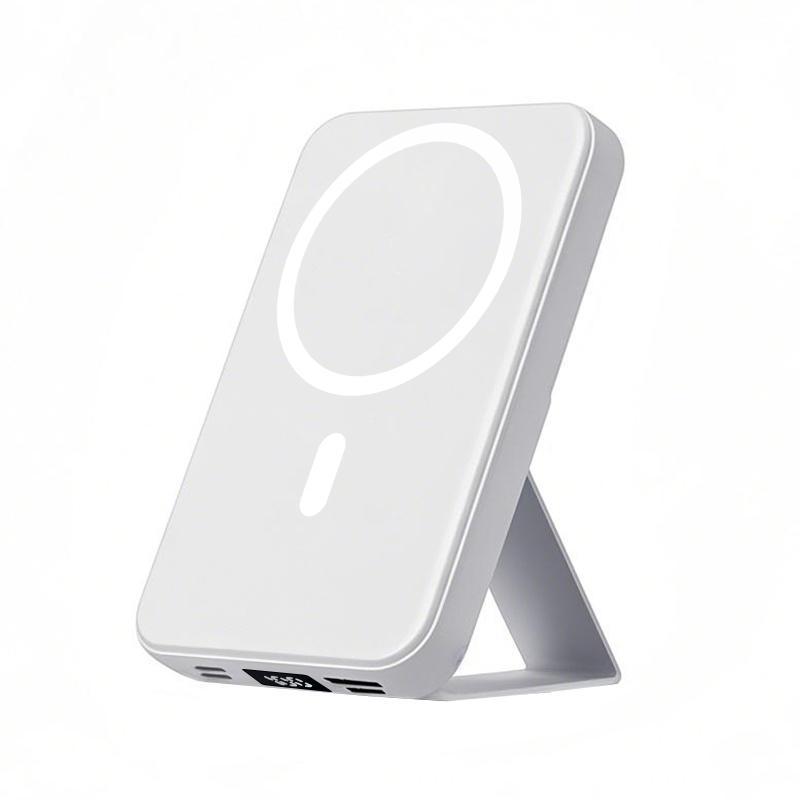 Magnetic  Wireless Portable Charger 10000mAh, with Built-in 3 Cables LED Display,Mag-Safe Battery Pack with Stand 22.5W PD Fast Charging for iPhone 15/14/13/12/Pro/Mini/Pro Max (Black) Android Devices