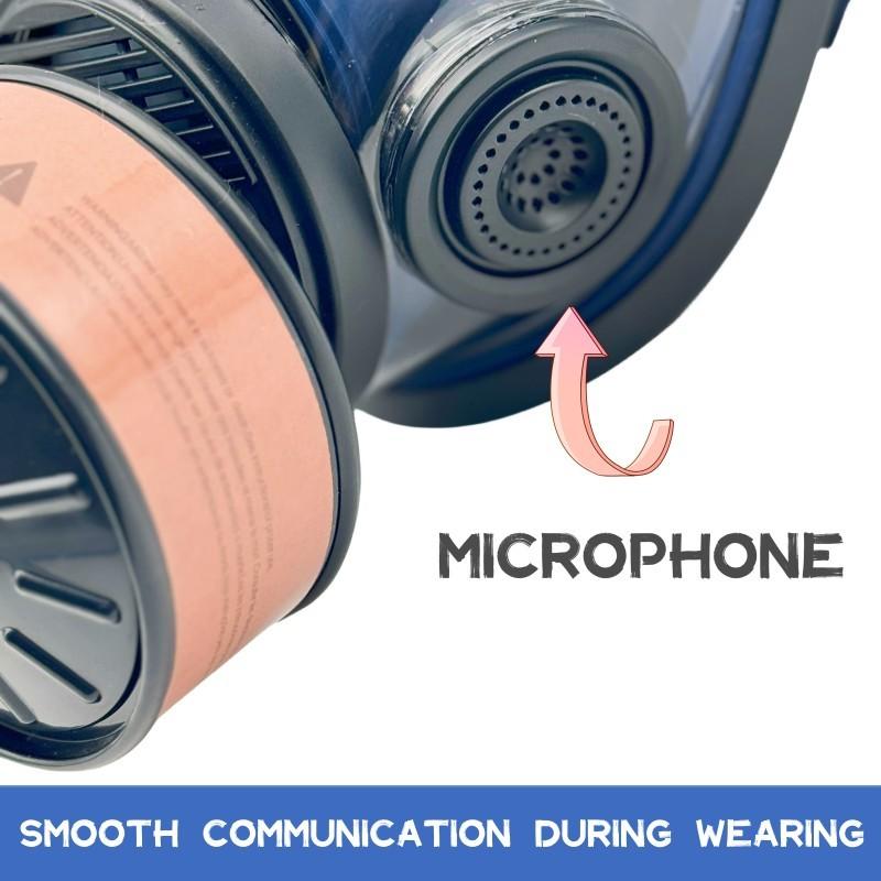 Reusable Anti-Fog Anti-Toxic Face Mask Set, Full Face Respirator with Filter, Gas and Dust Poison Protection, Ideal for Painting, Woodworking, DIY