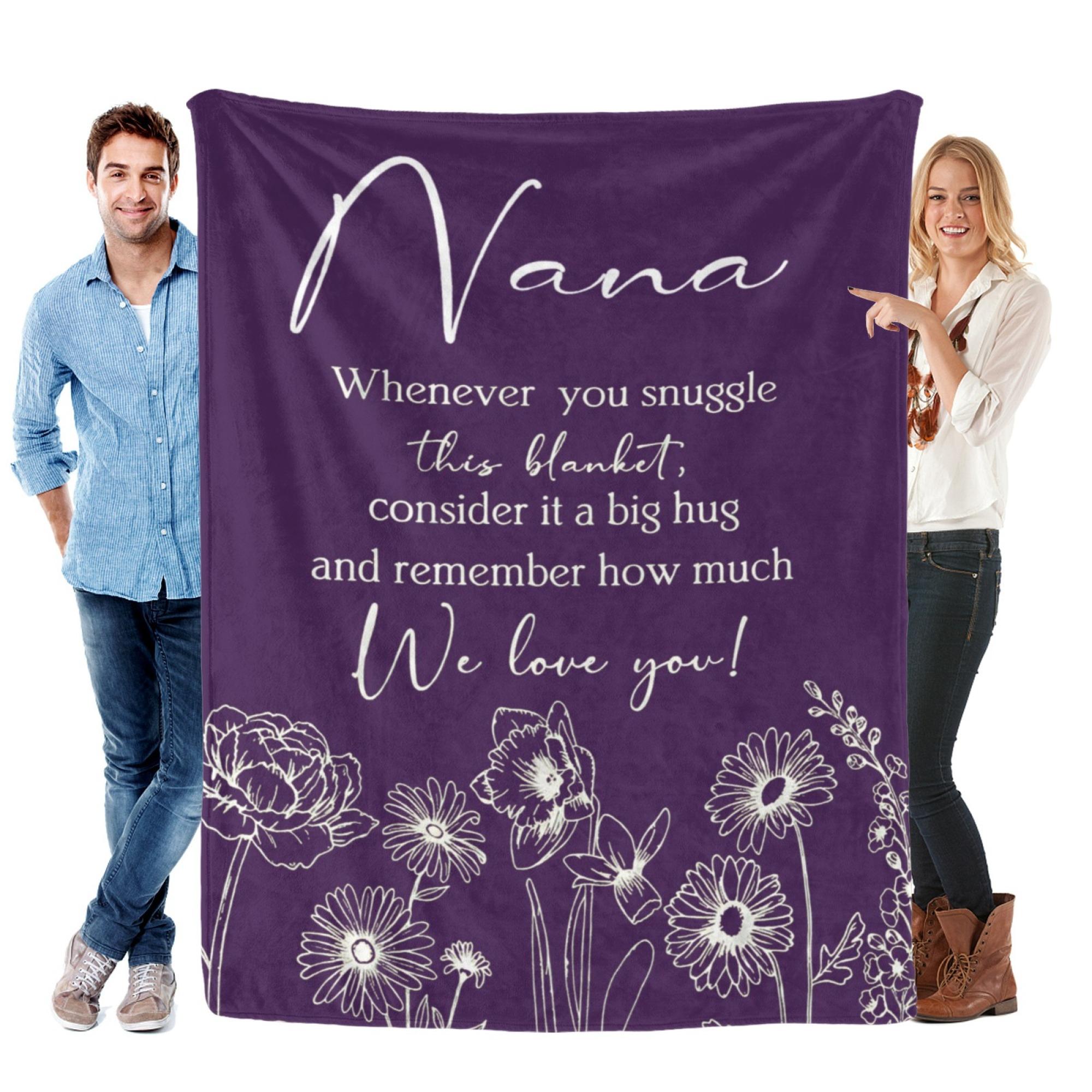 Nana Gifts, Birthday Gifts for Nana, Best Nanas Ever Gift Ideas, Birthday Presents for Grandma from Grandkids, Presents for Grandma Gigi Mimi Granny from Granddaughter 60"X50" Throw cooling Blanket