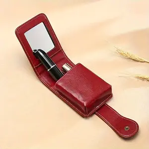 Fashion Mini Makeup Pouch Makeup Bag Portable Makeup Case with Mirror Lipstick Bag Travel Makeup Bag Portable Cosmetic Travel Bag Small Bag for Carrying