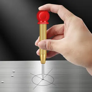Center Punch with Cap for Metal Woodworking Positioning Marking Tool Handheld Automatic Mark Tool for DIY Workshop Projects