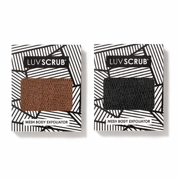 LUV SCRUB FALL NIGHTS DUO Authentic African Exfoliating Mesh Sponge,Ghana Loofah Washcloth Scrubber for Smooth Skin, Body Exfoliator Korean Scrub for Bathroom,Estheticians, Waxing salons, Spa, Gym, Allure Best of Beauty Award Winner