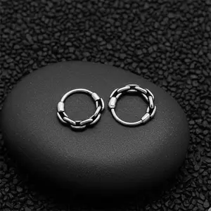 GTHIC Simple Chain Ring Stainless Steel Nose Ring for Men Women Daily Wear Fashion Accessories