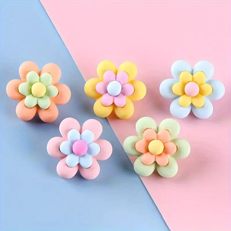 5pcs Flower Color Buttons, Colorful Candy Color Buttons, Sweater Shirt Cardigan Buttons