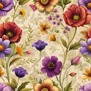 Assorted Vintage Florals Pattern 8 Quilting Cotton Fabric