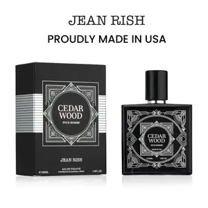 Cedar Wood, Jean Rish , Men Perfume, Eau De Toilette (3.4 Fl Oz / 100 Ml) With Notes Of Limoncello, Patchouli, Tbacco Leaf