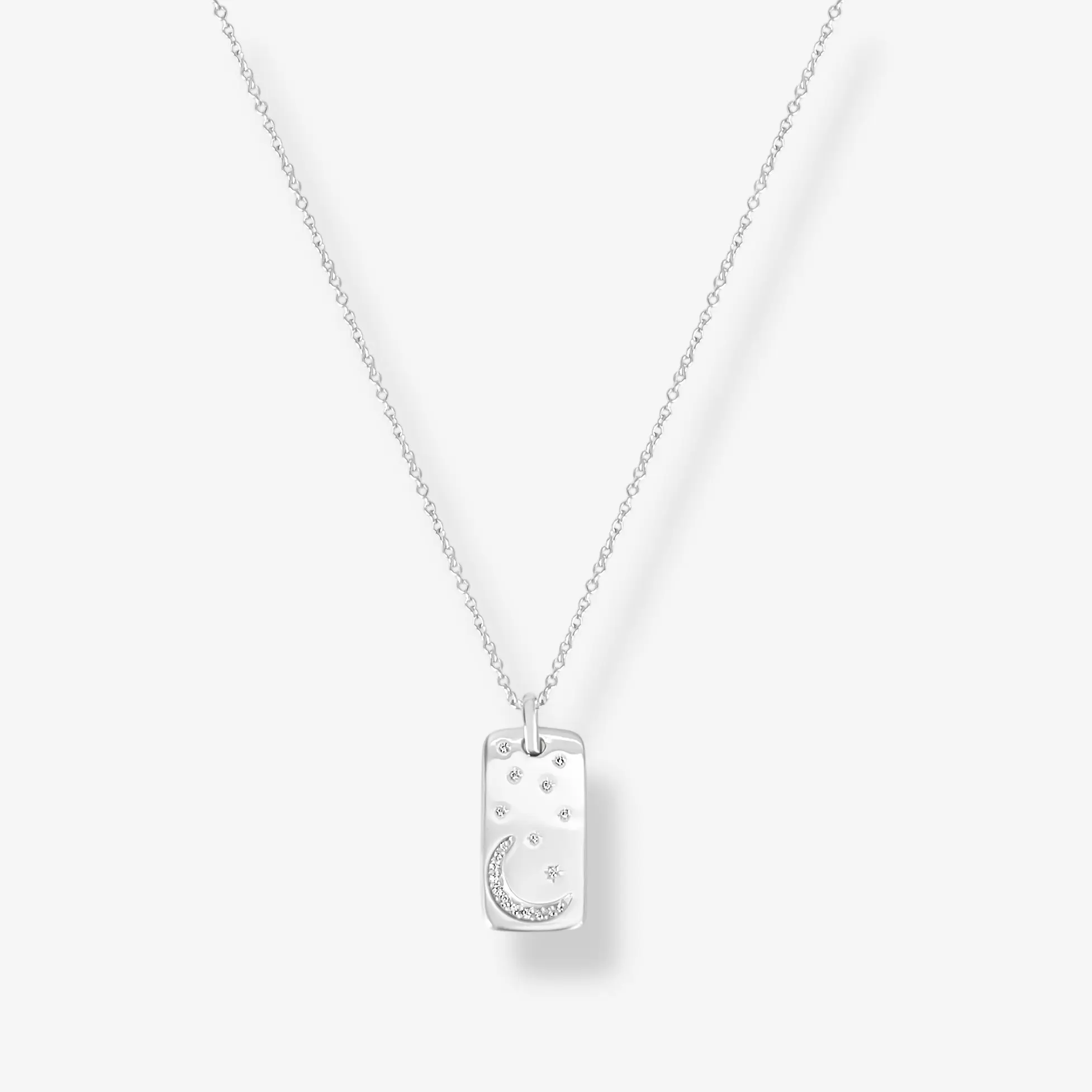 Moonlight Pendant Necklace – Silver
