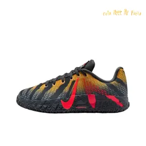 Warm Moody Black Gold Gradient Dual Graphic Low Top Platform Sneakers Striped Bumpy Breathable Jacquard Knit Scarlet Red Logo Detail For Fall Retro Street Fashion & Bold Warm Tone Aesthetic Photo Prop