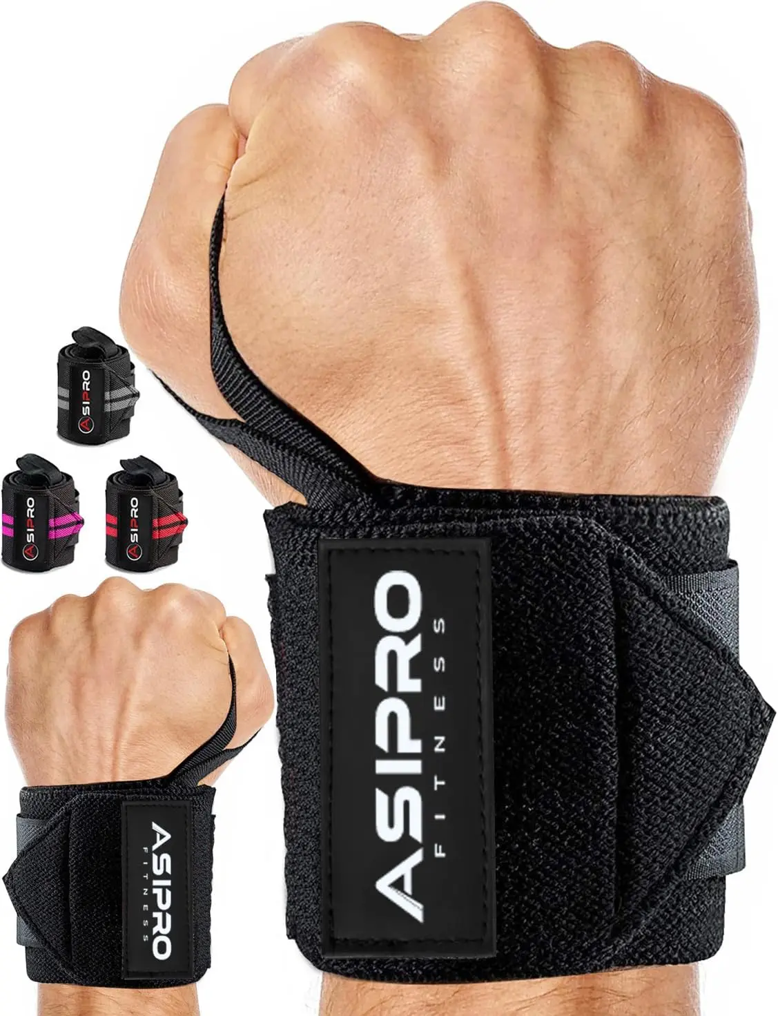 Sports Wrist Wraps for Weightlifting 18" Wrist Straps for Weightlifting Weight Lifting Wrist Wraps for Men & Women, Muñequeras para Gym Wrist Support for Working Out, Gym Wrist Wraps for Powerlifting