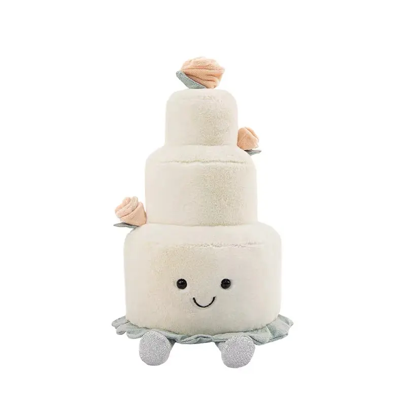 JC Wedding Cake Plush 12" - Adorable Plush Toy for Girlfriend Perfect Gift for Wedding Day Valentine's Birthday Decorative Ornament