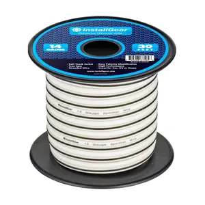 Installgear 14 Gauge Speaker Wire - 30Ft Black Audio Cable for Car Speakers, Home Theater, Surround Sound, Radio - Durable Copper-Clad Aluminum AWG Wire for Clear Sound Transmission InstallGear