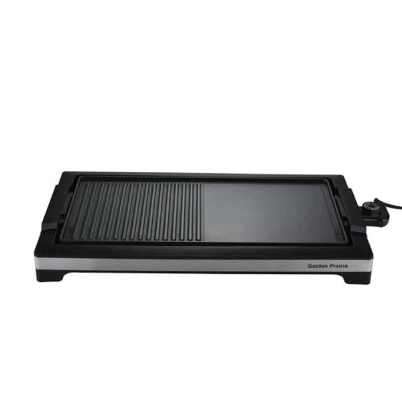 1800W Nonstick Grill & Griddle ,2-In-1 Smokeless Indoor Electric BBQ Grill - Portable Electric Barbecue , 23.5" X 12.5" X 3.2" Fast Heat Up BBQ Grill, Nonstick Cooking Plate, Temperature Control,