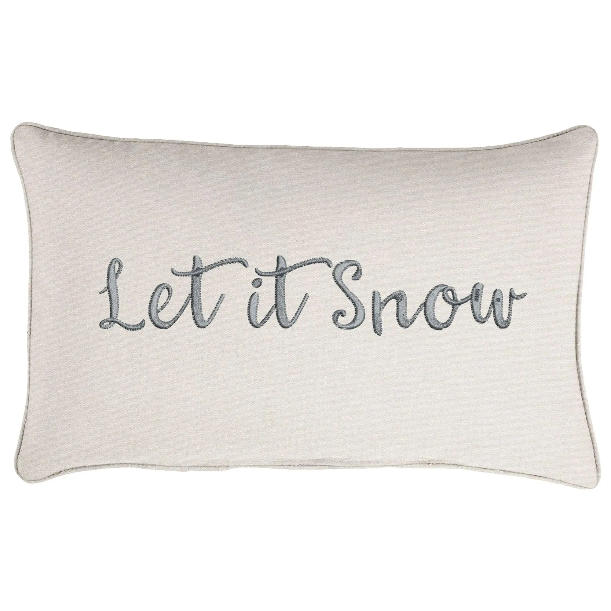Sorra Home Let It Snow Embroidered Sunbrella Pi llow
