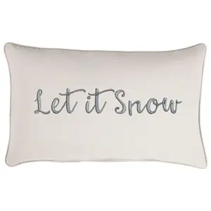 Sorra Home Let It Snow Embroidered Sunbrella Pi llow