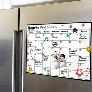 Fridge Calendar  Dry Erase Whiteboard for Refrigerator Planners 11.5 Inches X 14.7 Inches