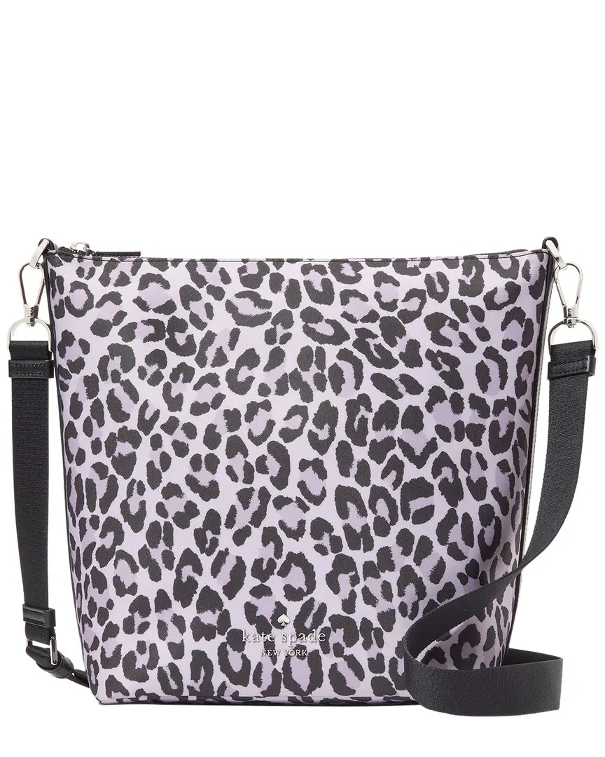 kate spade new york Chelsea Spotted Leopard Large Nylon Duffel Crossbody