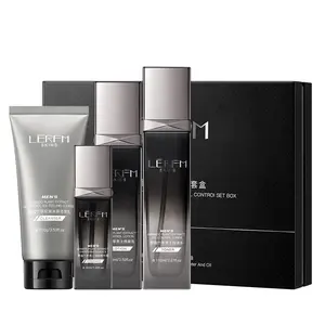 4PCS Men's skincare set, moisturizing, hydrating, oil control,essence, facial cleanser, cleansing, men's gift