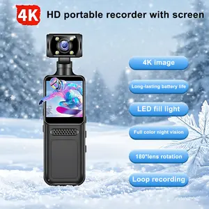 Portable Sports Camera Outdoor Cycling Hiking Recorder, HD 4K Resolution, 1.3 Inch Color Screen, Long Battery Life, Suitable for Biking & Filming