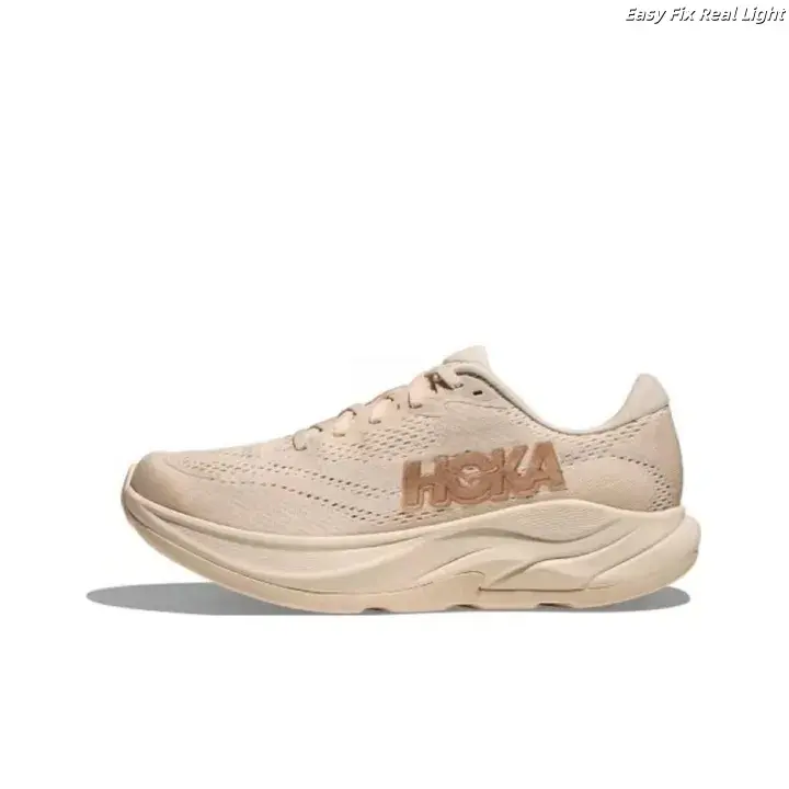 Brand New Original Box Unisex Oat Beige Mesh Running Shoes Ultra Thick Wave Foam Cushion Non Slip Breathable Walking Gym Athletic Sneakers US Sizes 5-12