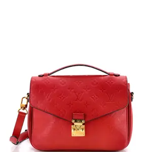 Pre-owned Louis Vuitton material Messenger Bags Pochette Metis Monogram Empreinte Leather by Rebag